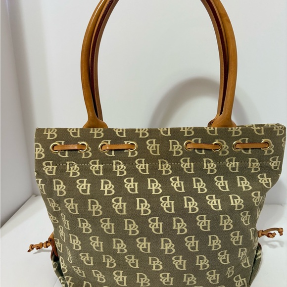 Dooney & Bourke Handbags - Dooney & Bourke Signature Brown & Tan Tassel Handbag.